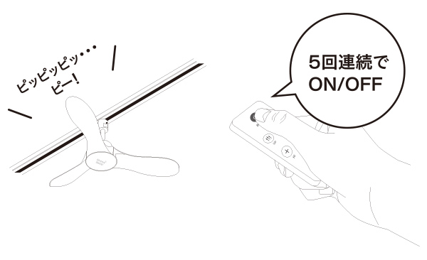 ダクトレールファンONOFF操作
