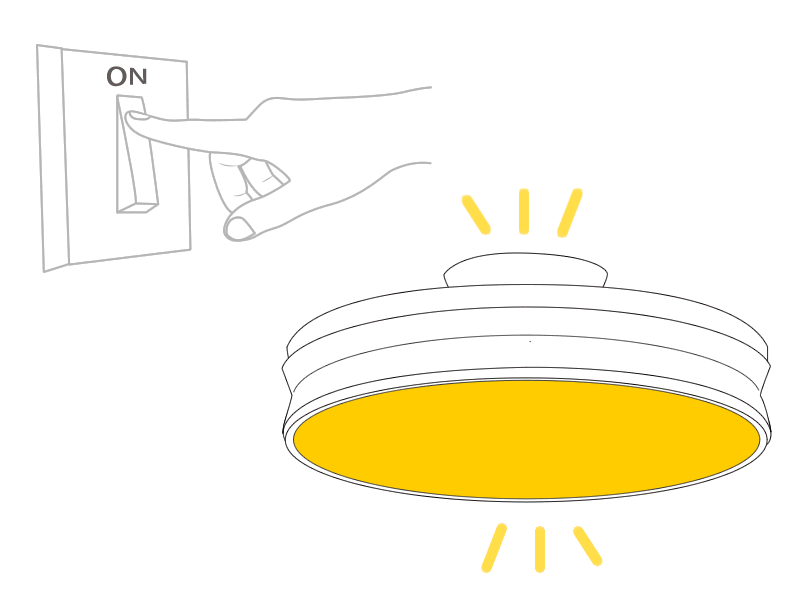デュアルシーリングライトONOFF操作