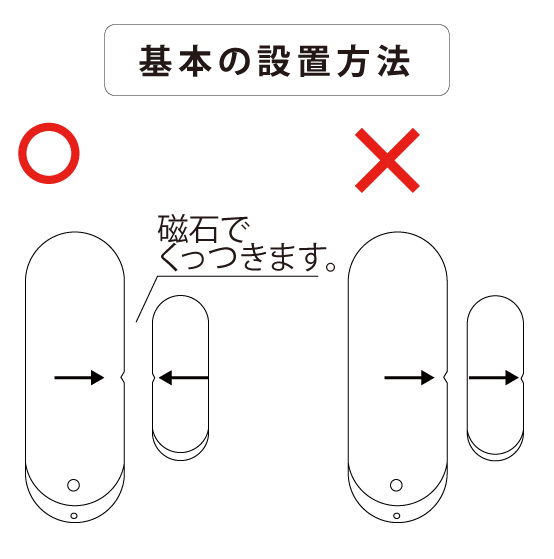 ドアセンサー設置方法