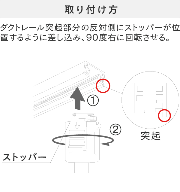 ミニスポットライト ダクトレール用